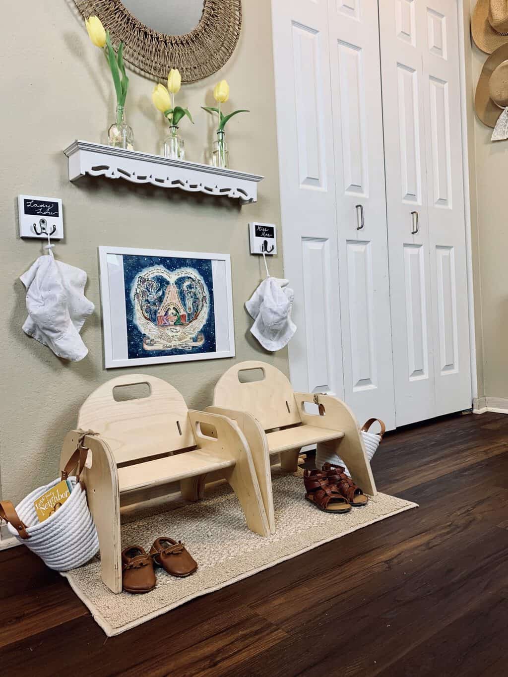 How to Make a Montessori Entryway - the place she made